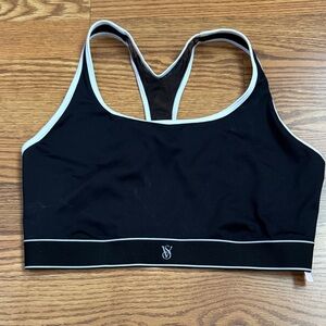 Victoria's Secret Black Sports Bra with White Trim